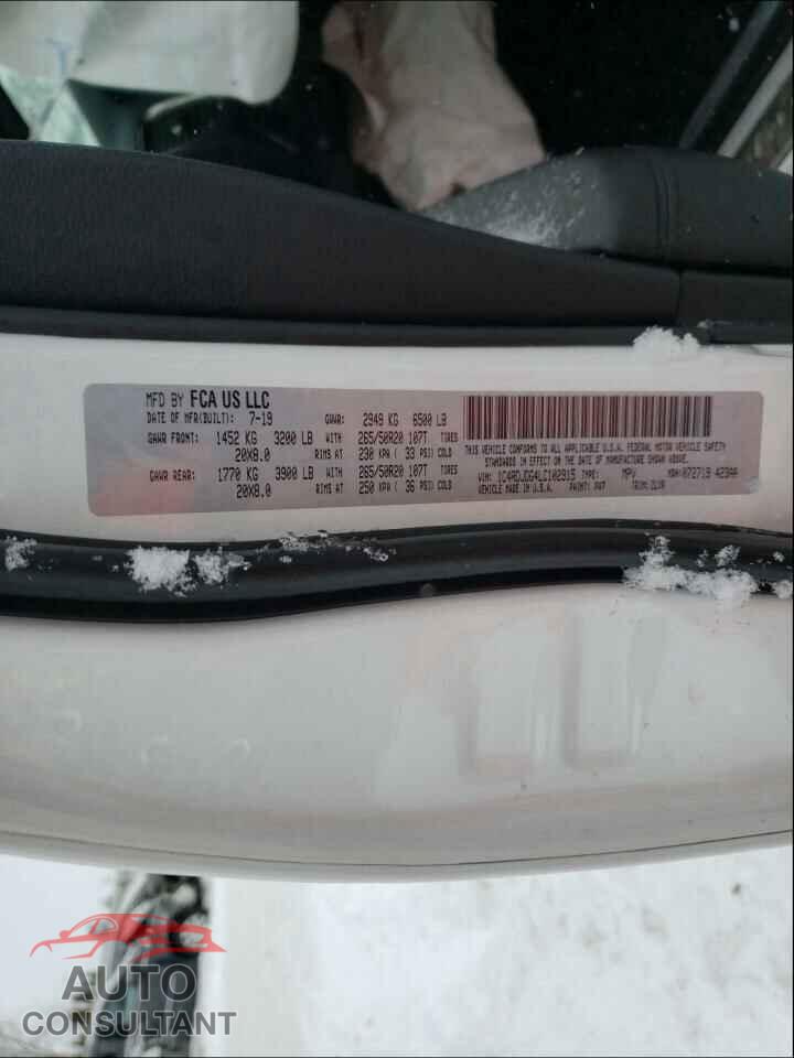 DODGE DURANGO 2020 - 1C4RDJDG4LC102915