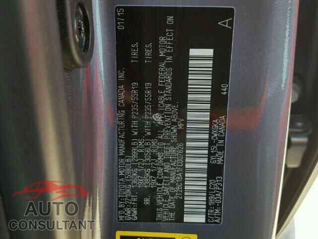 LEXUS RX450 2015 - 2T2BC1BA1FC007626