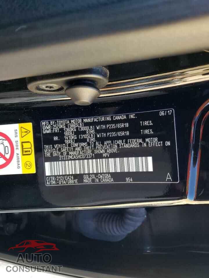 LEXUS RX350 2017 - 2T2ZZMCA5HC073371