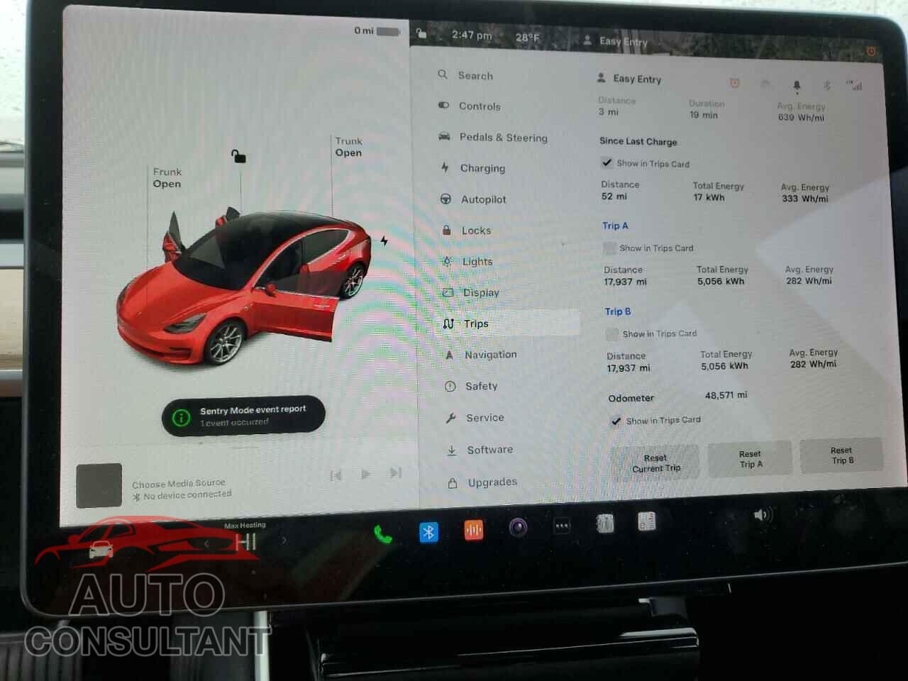 TESLA MODEL 3 2019 - 5YJ3E1EB4KF440483