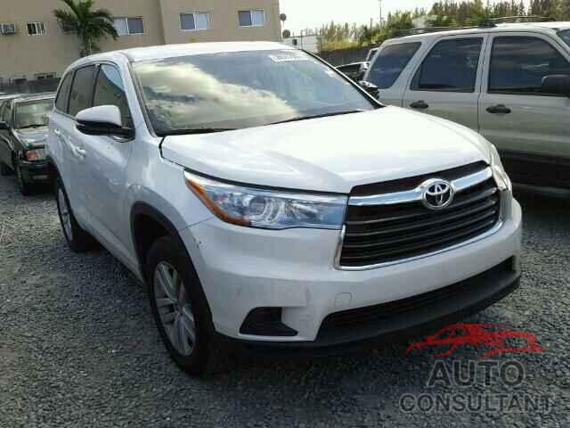 TOYOTA HIGHLANDER 2016 - 5TDZARFH6GS018516