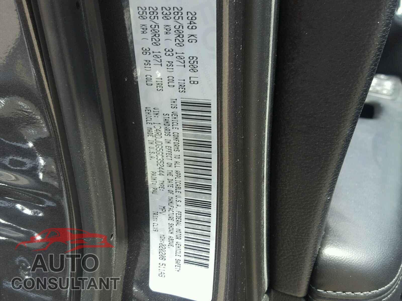 DODGE DURANGO 2016 - 1C4RDJDG5GC352444