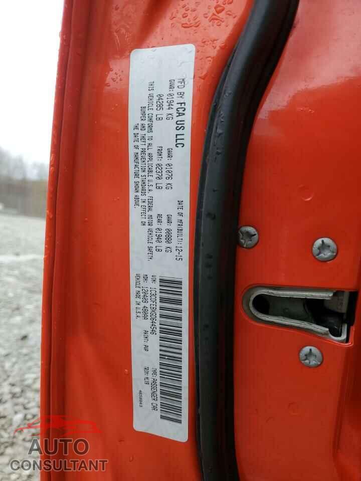 DODGE DART 2016 - 1C3CDFEBXGD644546