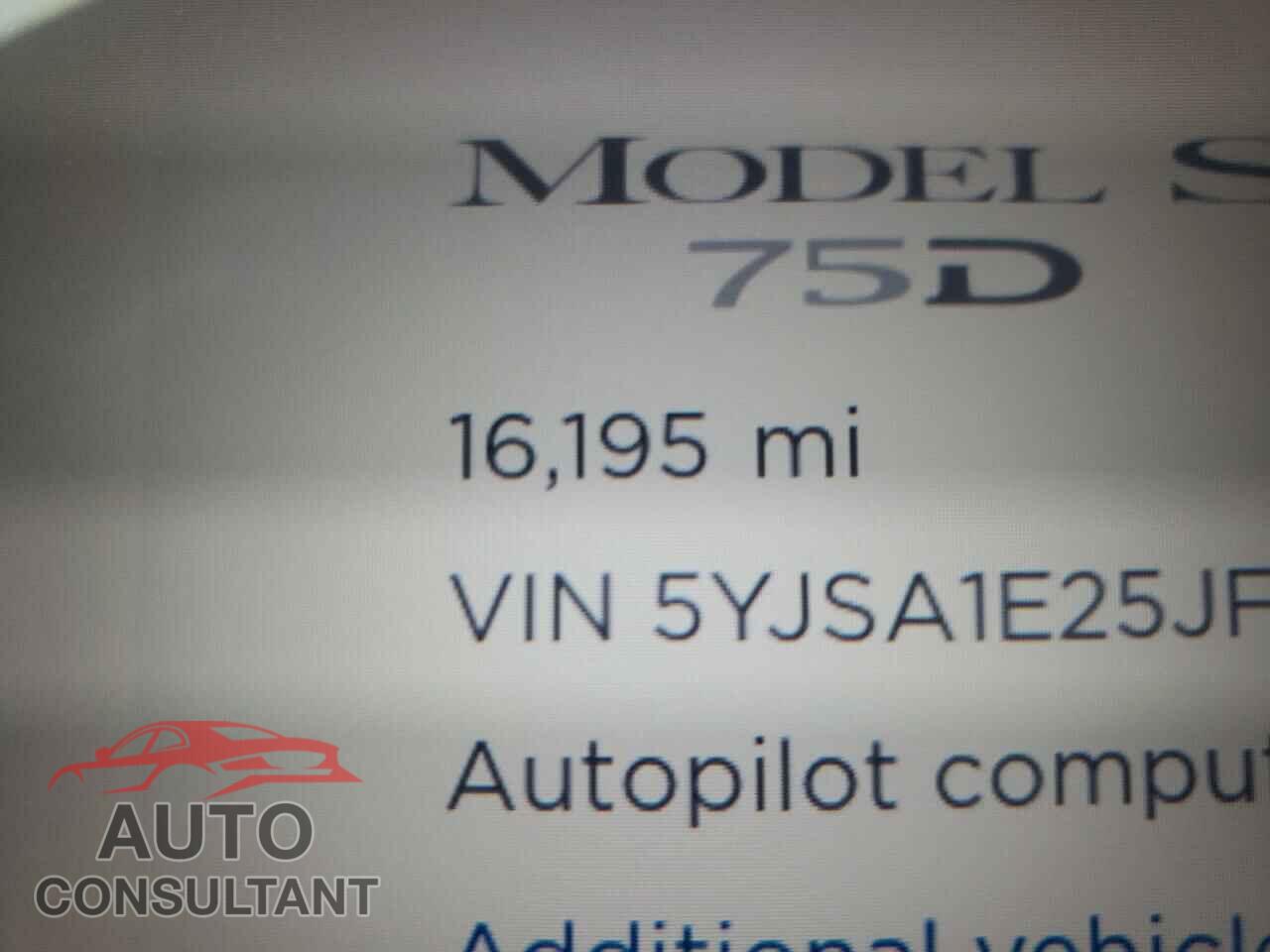TESLA MODEL S 2018 - 5YJSA1E25JF285495