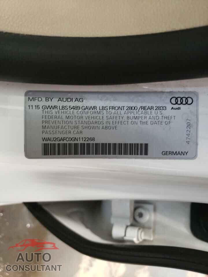 AUDI A7 2016 - WAU2GAFC0GN112268