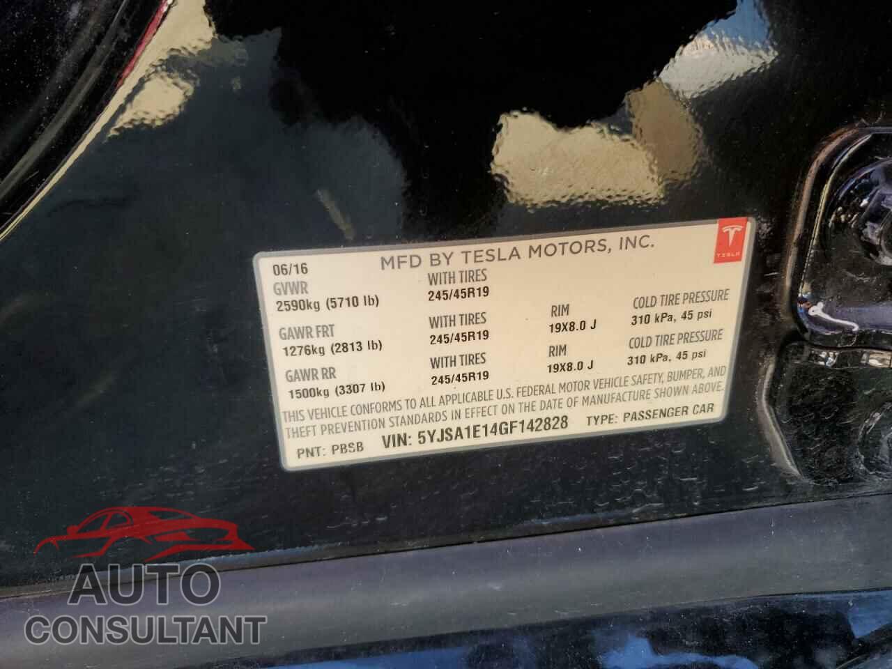TESLA MODEL S 2016 - 5YJSA1E14GF142828