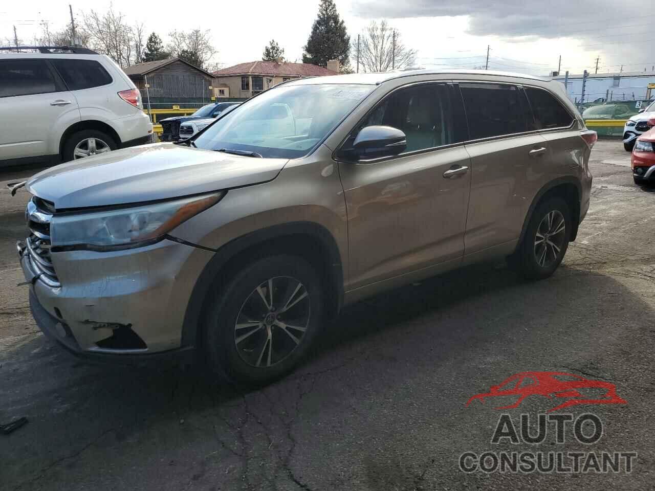 TOYOTA HIGHLANDER 2016 - 5TDJKRFH9GS250277