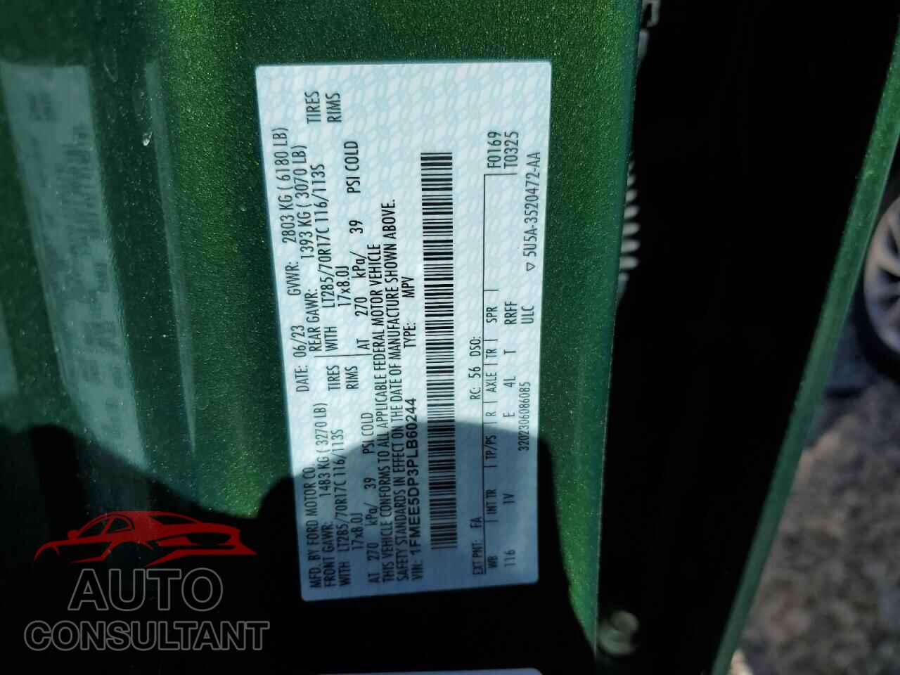 FORD BRONCO 2023 - 1FMEE5DP3PLB60244