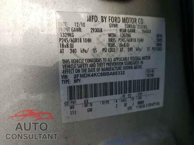 FORD EDGE 2011 - 2FMDK4KC8BBA65332