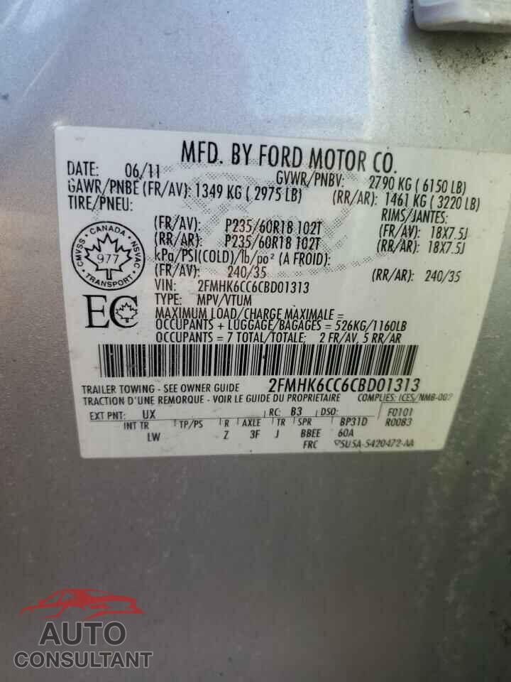 FORD FLEX 2012 - 2FMHK6CC6CBD01313