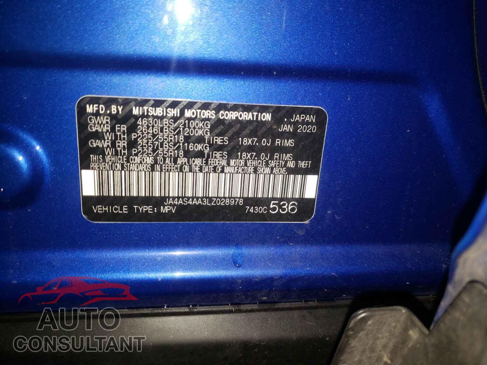 MITSUBISHI ECLIPSE 2020 - JA4AS4AA3LZ028978