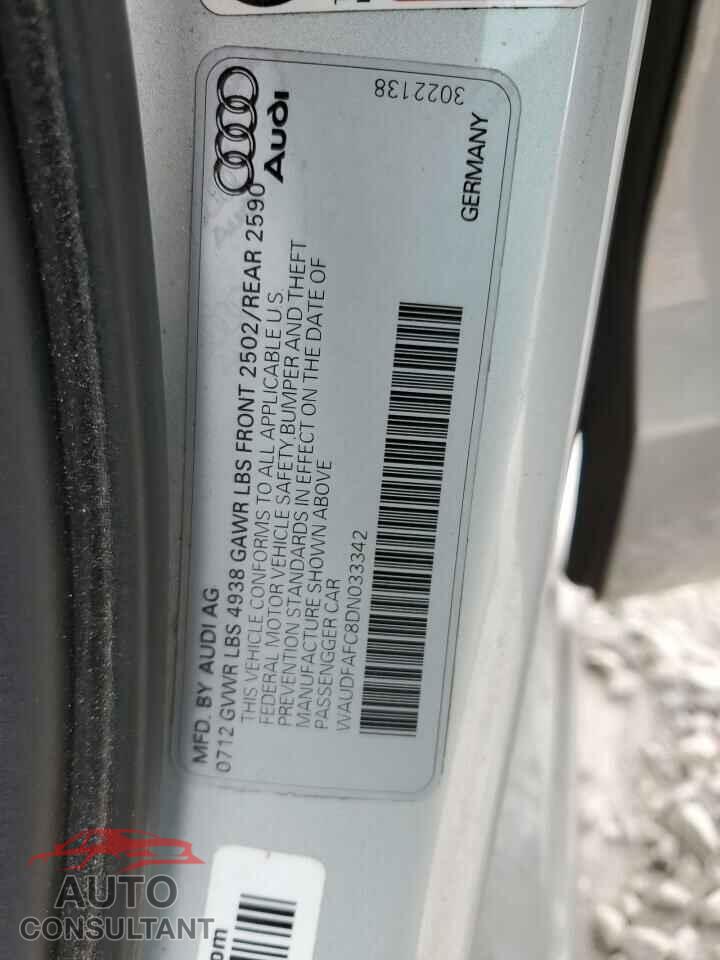 AUDI A6 2013 - WAUDFAFC8DN033342