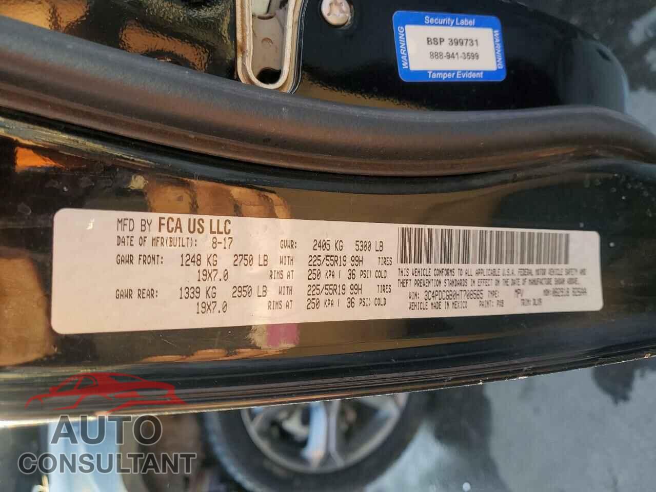 DODGE JOURNEY 2017 - 3C4PDCGB0HT708565