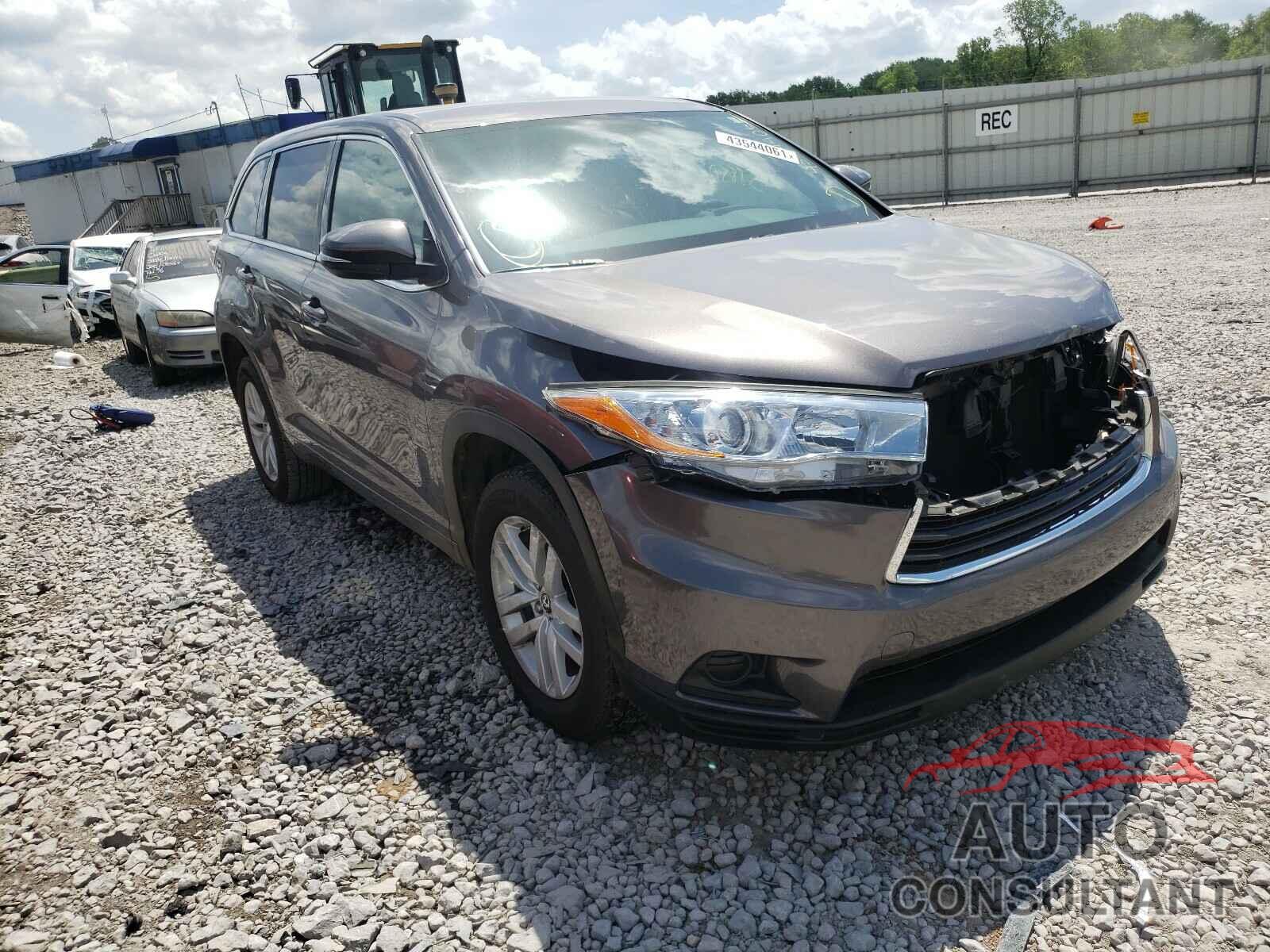 TOYOTA HIGHLANDER 2016 - 5TDZARFH9GS020275