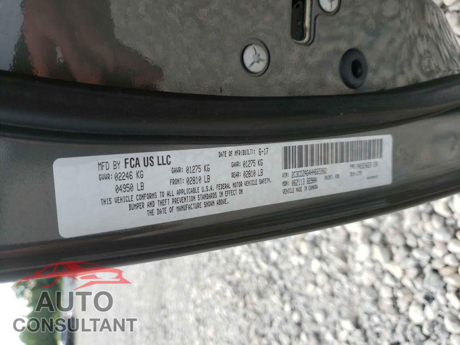 DODGE CHALLENGER 2017 - 2C3CDZAG4HH665982