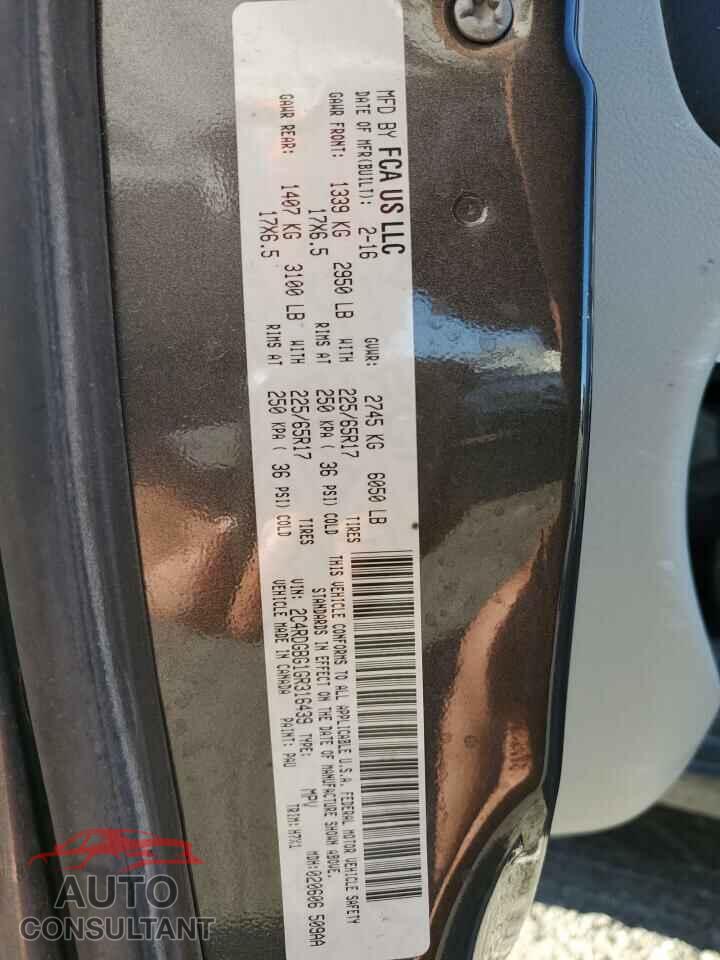 DODGE CARAVAN 2016 - 2C4RDGBG1GR316439