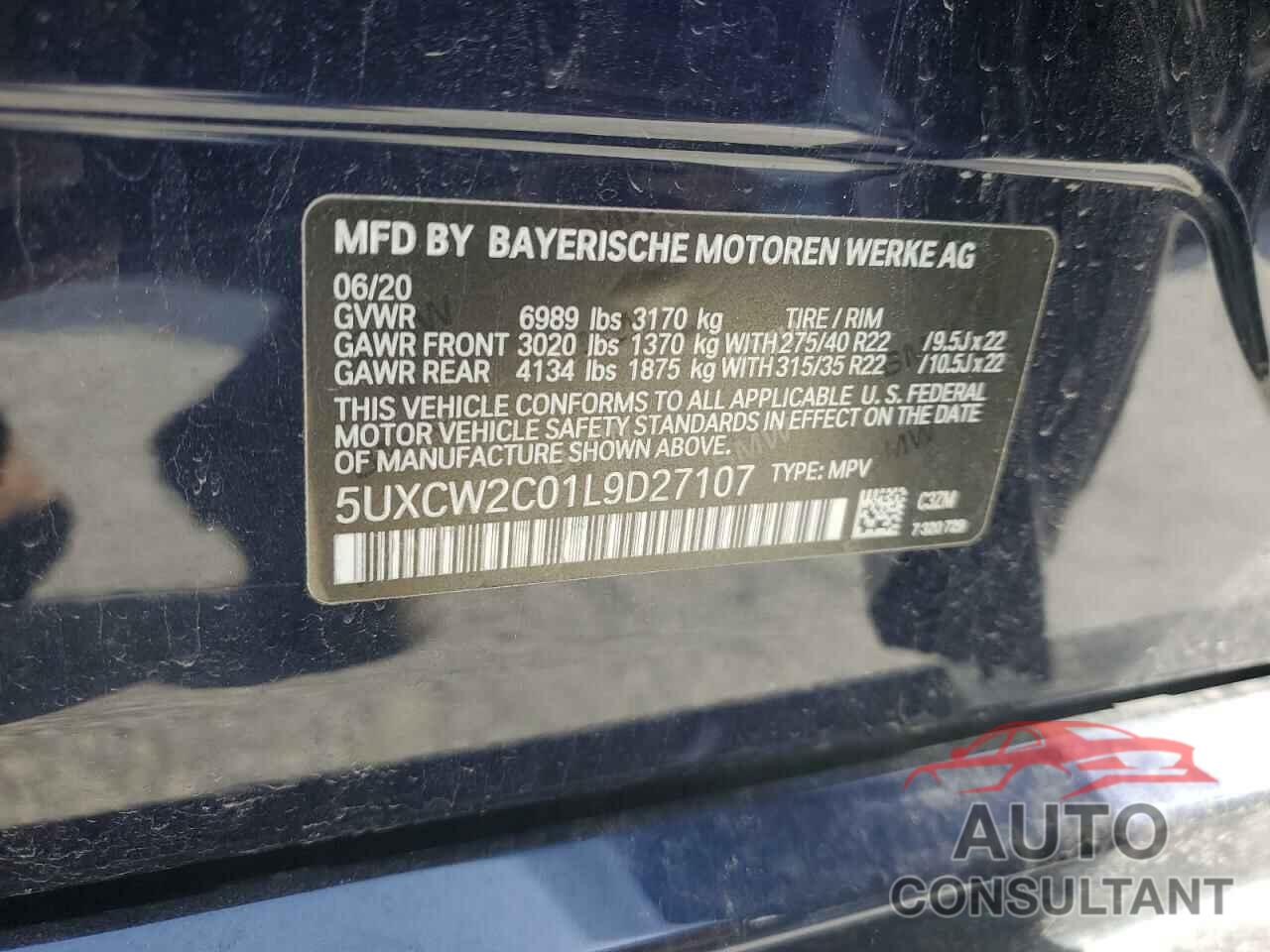 BMW X7 2020 - 5UXCW2C01L9D27107