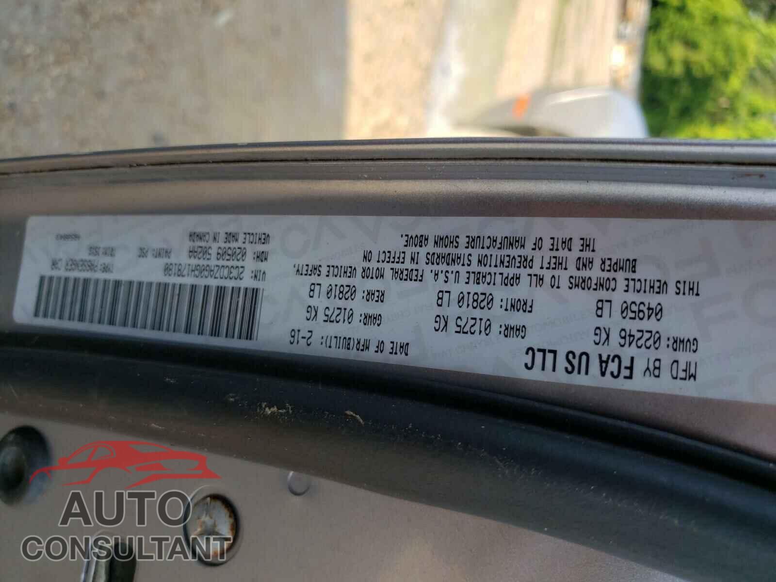 DODGE CHALLENGER 2016 - 2C3CDZAG0GH178180