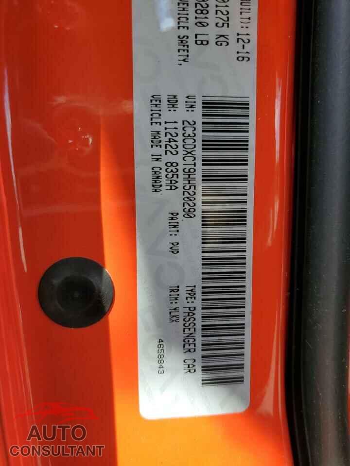 DODGE CHARGER 2017 - 2C3CDXCT9HH520290