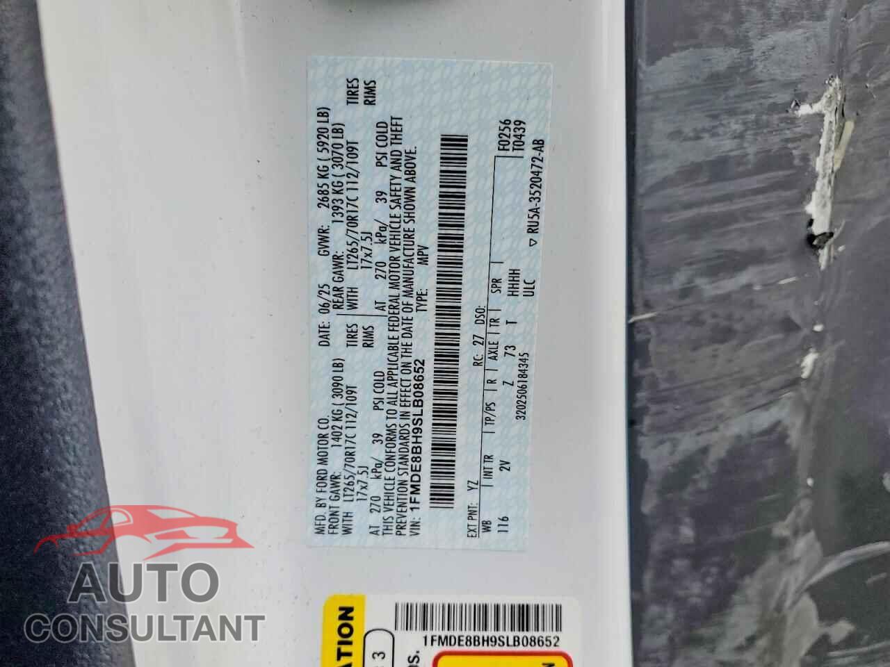 FORD BRONCO 2025 - 1FMDE8BH9SLB08652