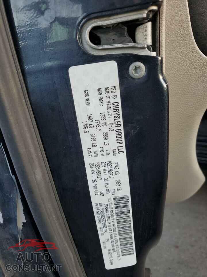 DODGE CARAVAN 2013 - 2C4RDGBG9DR790389