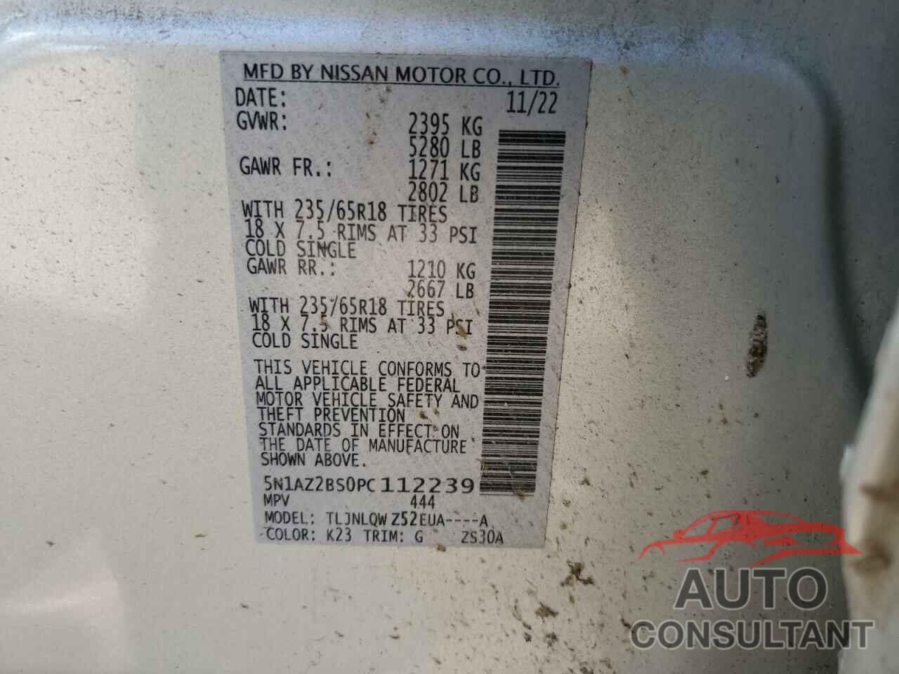 NISSAN MURANO 2023 - 5N1AZ2BS0PC112239