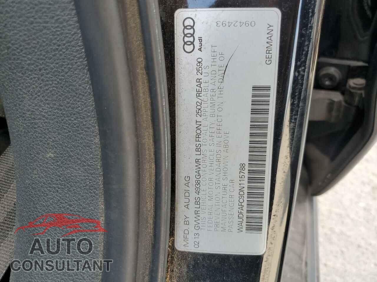 AUDI A6 2013 - WAUDFAFC9DN115788