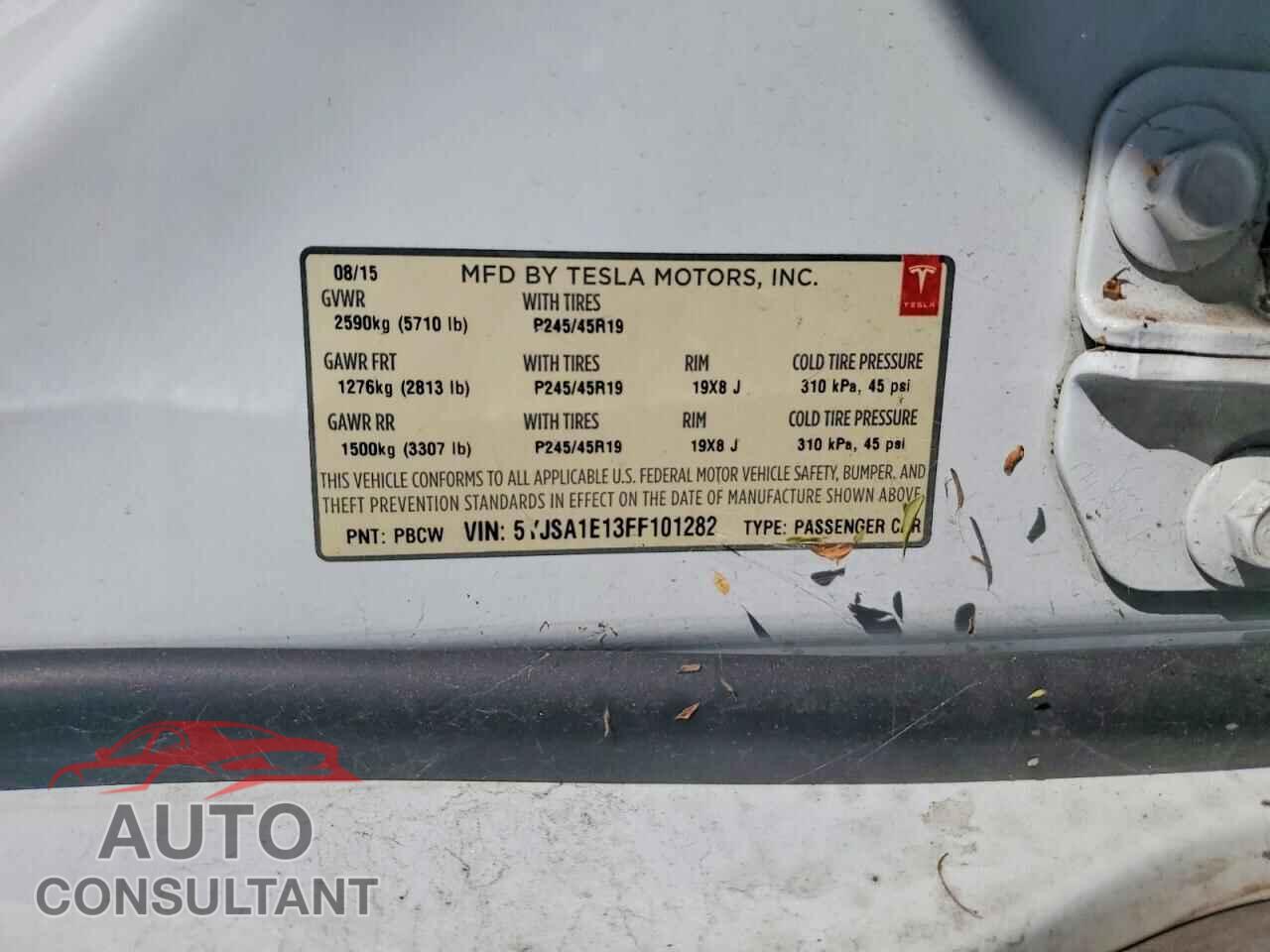TESLA MODEL S 2015 - 5YJSA1E13FF101282