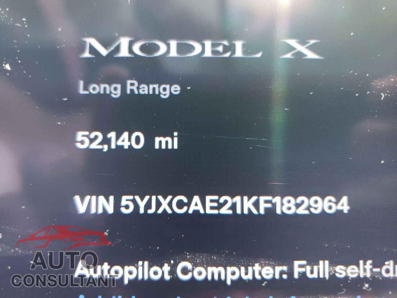 TESLA MODEL X 2019 - 5YJXCAE21KF182964
