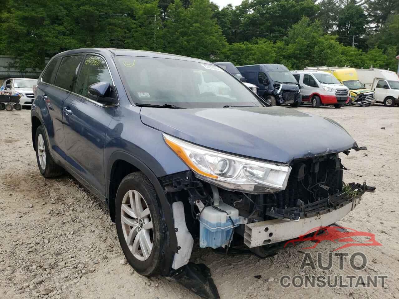 TOYOTA HIGHLANDER 2016 - 5TDBKRFH1GS323324