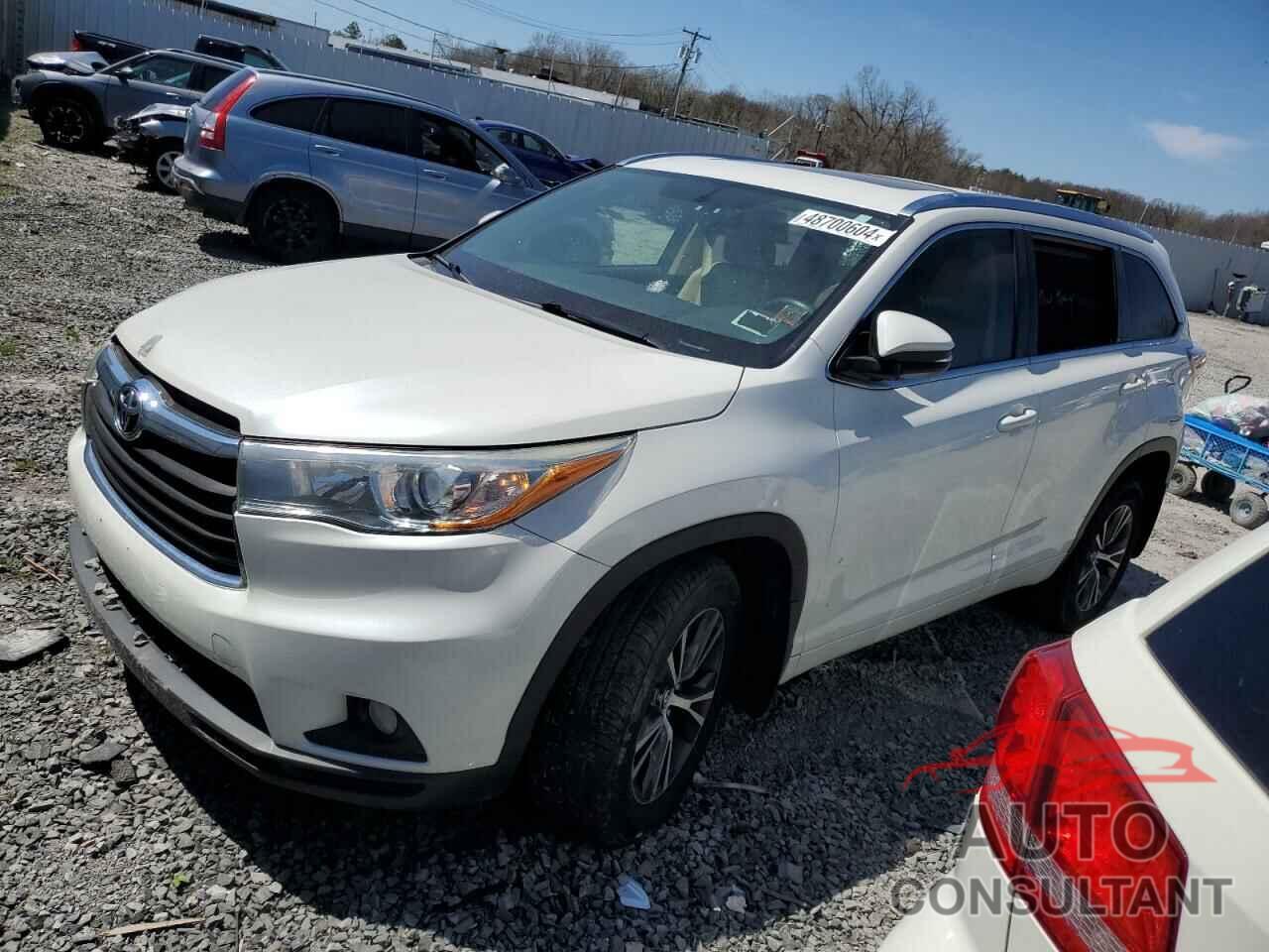 TOYOTA HIGHLANDER 2016 - 5TDJKRFH8GS302210