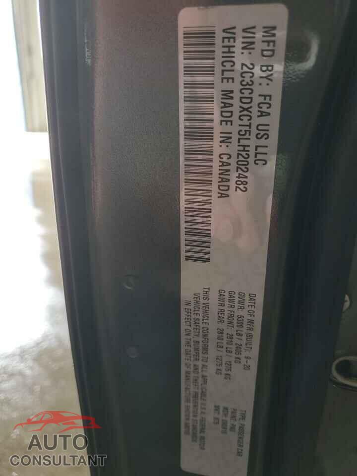 DODGE CHARGER 2020 - 2C3CDXCT5LH202482
