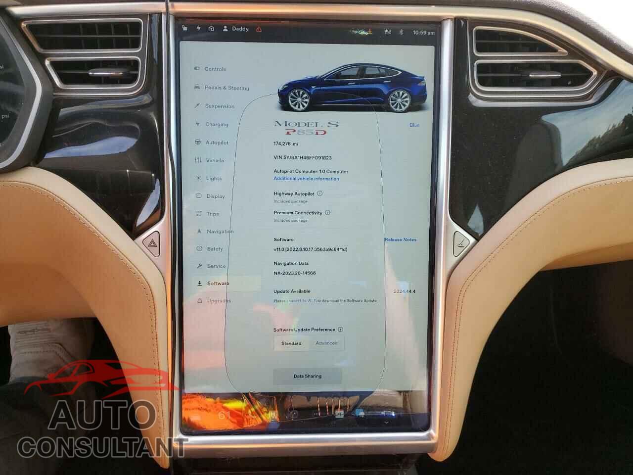 TESLA MODEL S 2015 - 5YJSA1H46FF091823