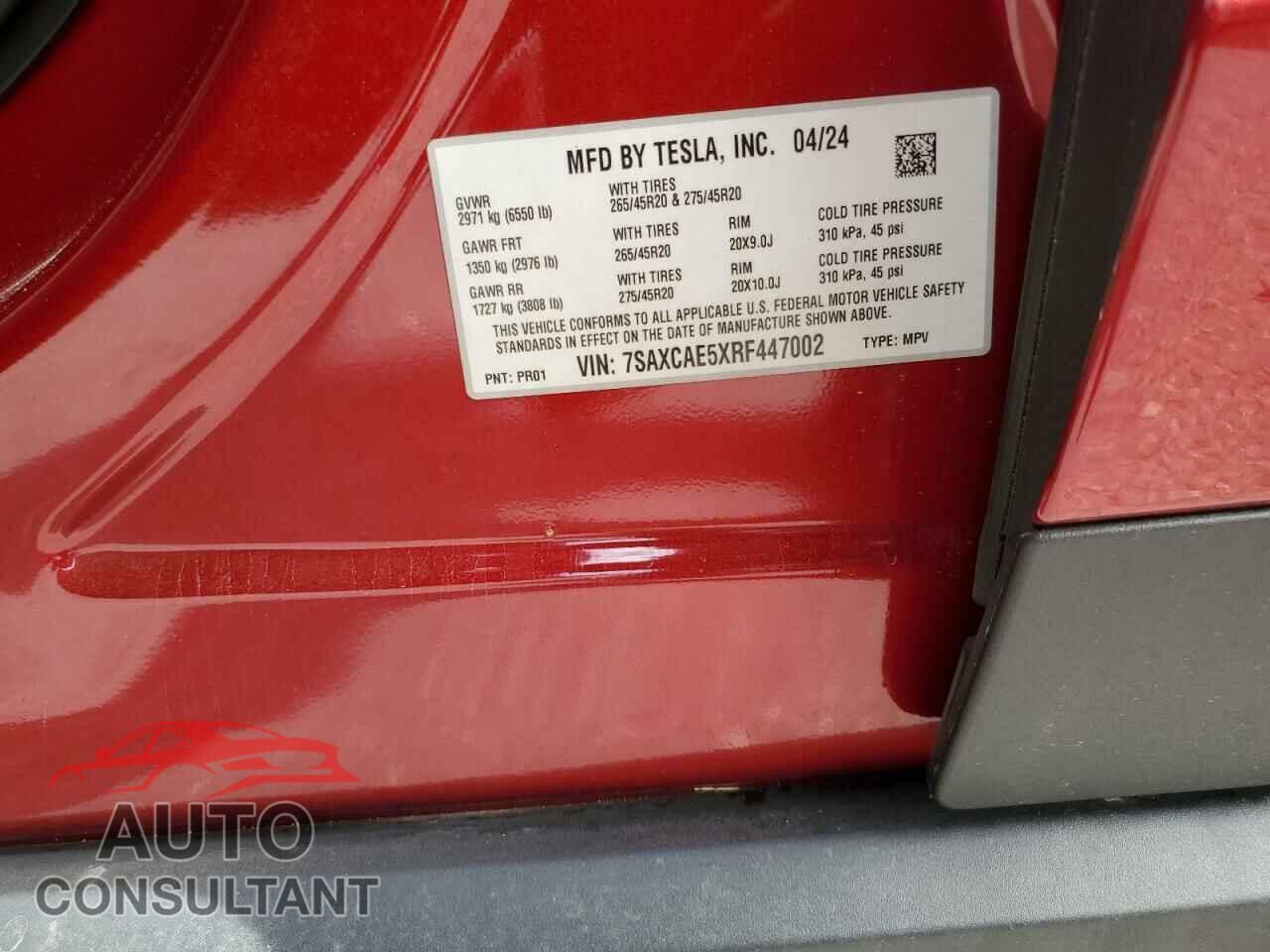 TESLA MODEL X 2024 - 7SAXCAE5XRF447002