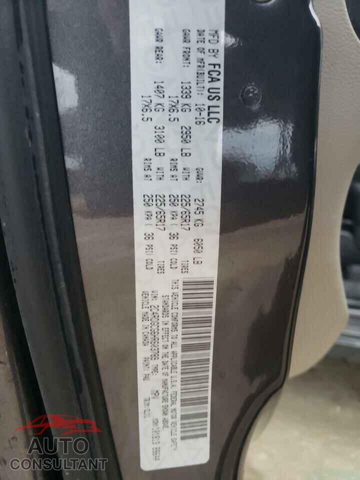 DODGE CARAVAN 2017 - 2C4RDGCG6HR603789