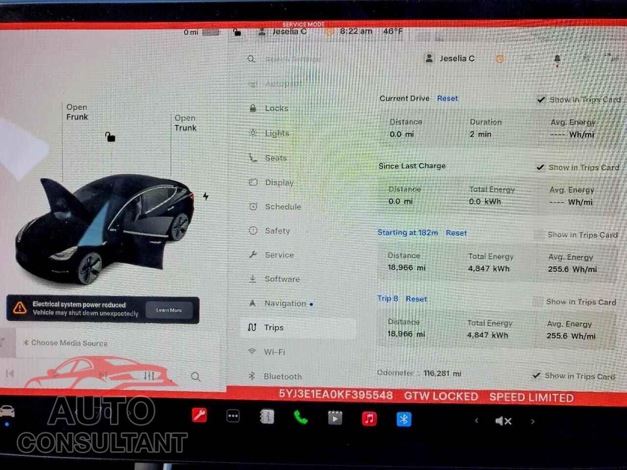 TESLA MODEL 3 2019 - 5YJ3E1EA0KF395548