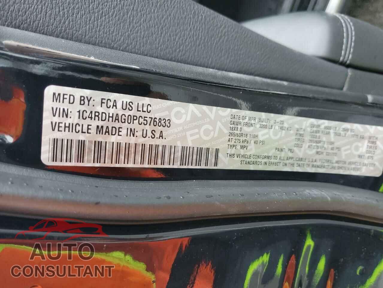 DODGE DURANGO 2023 - 1C4RDHAG0PC576833