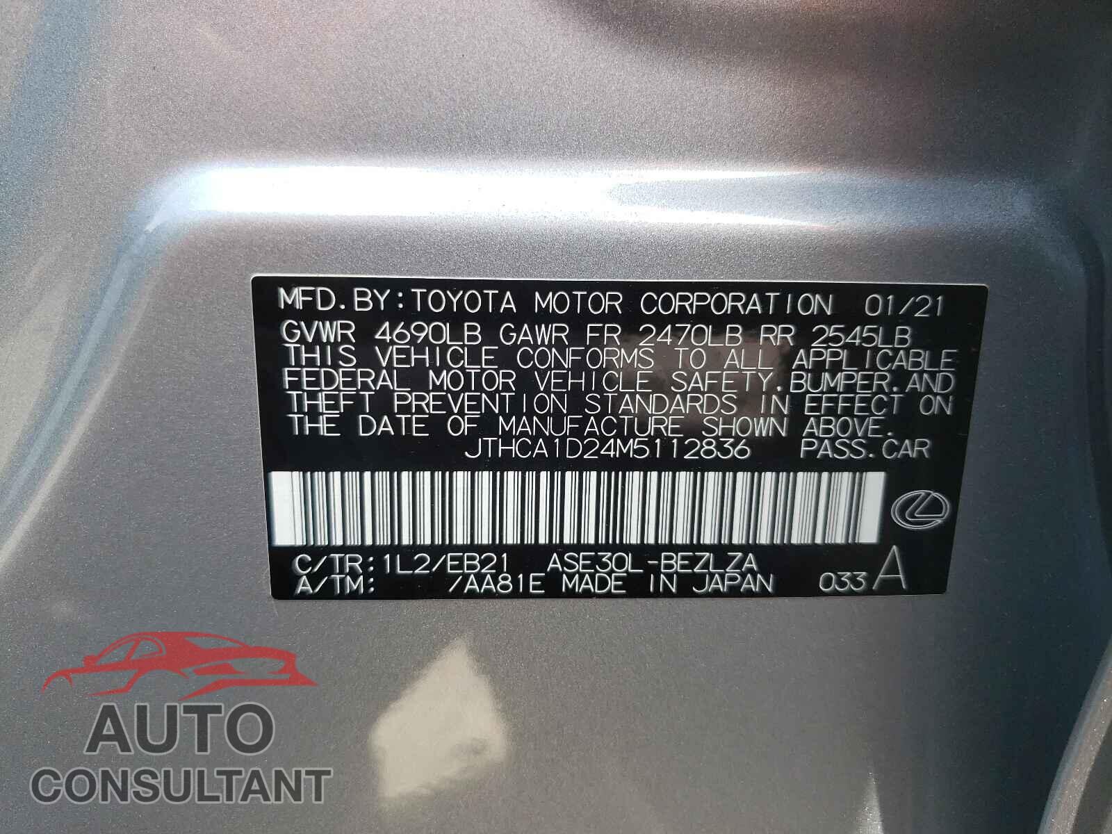 LEXUS IS 2021 - JTHCA1D24M5112836