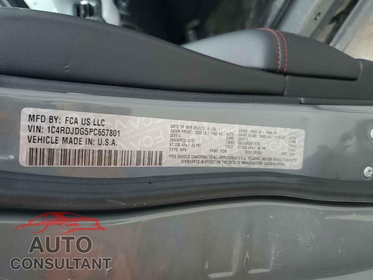DODGE DURANGO 2023 - 1C4RDJDG5PC657801
