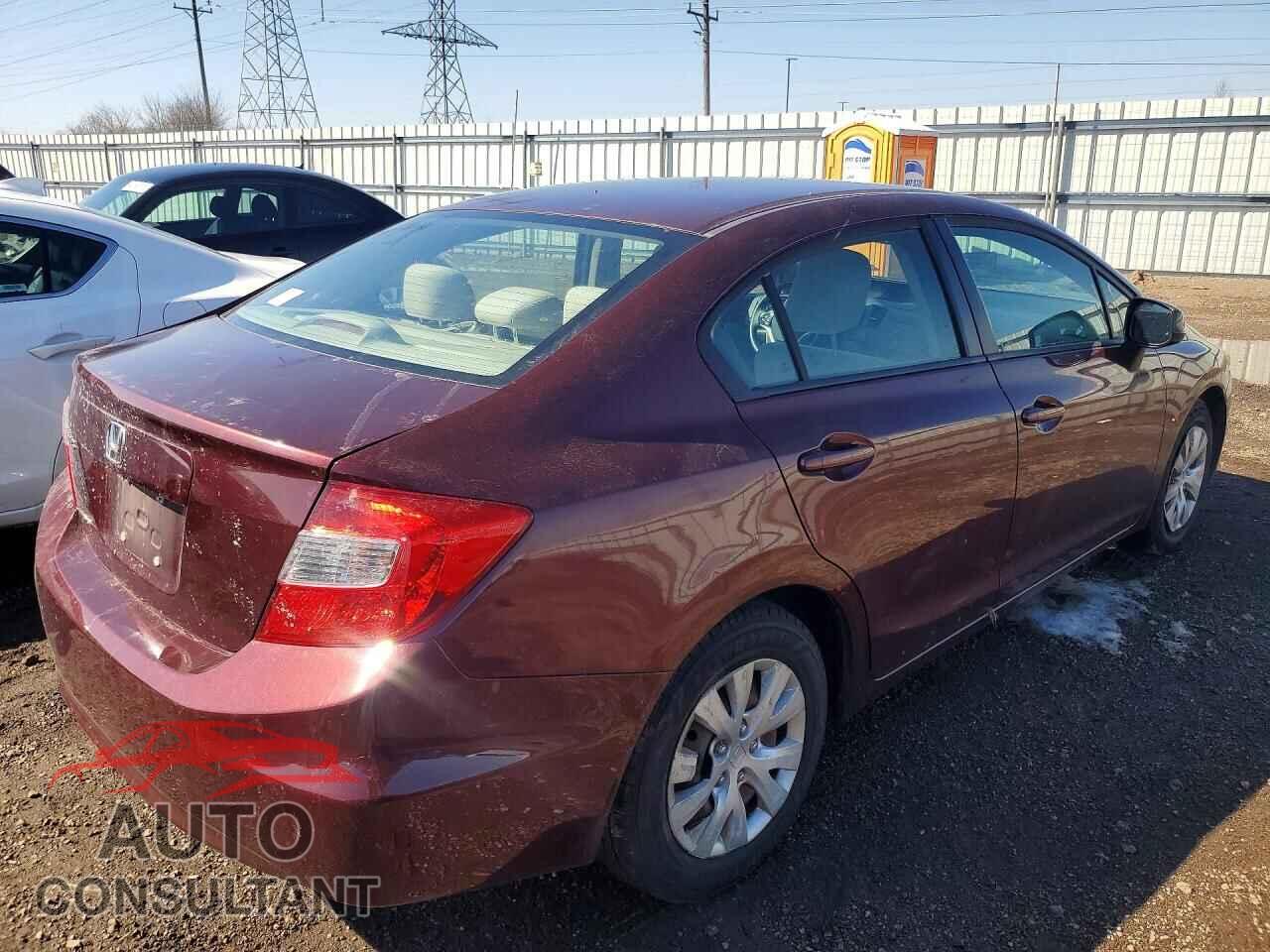 HONDA CIVIC 2012 - 19XFB2F59CE350564