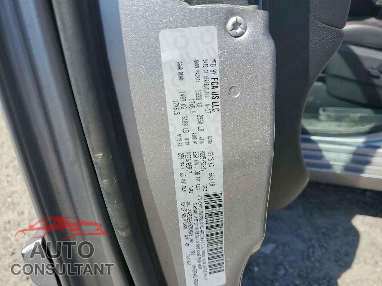 DODGE CARAVAN 2017 - 2C4RDGEG5HR740879