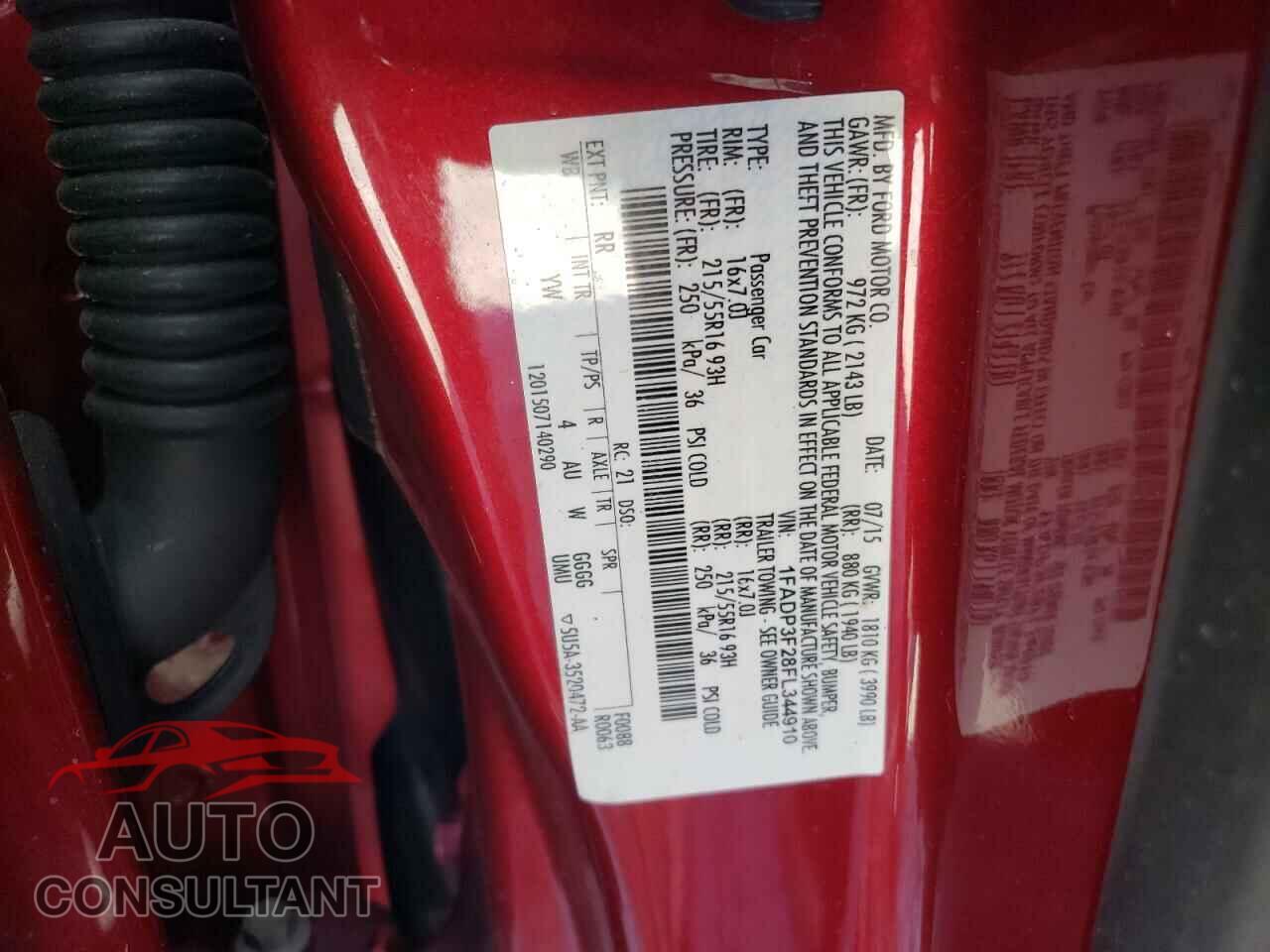 FORD FOCUS 2015 - 1FADP3F28FL344910