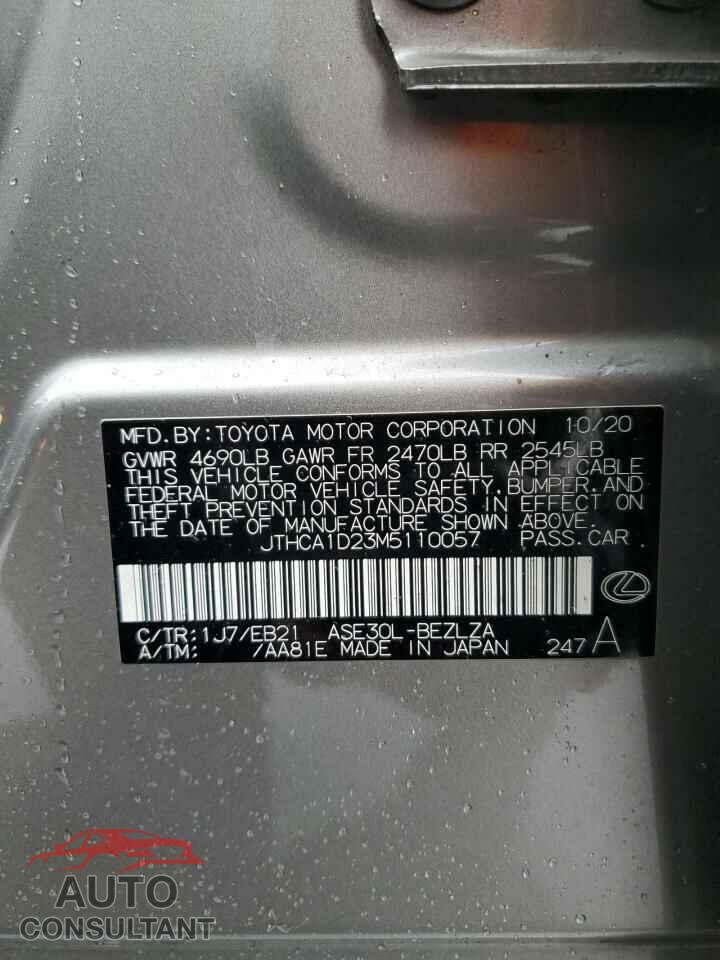 LEXUS IS 2021 - JTHCA1D23M5110057