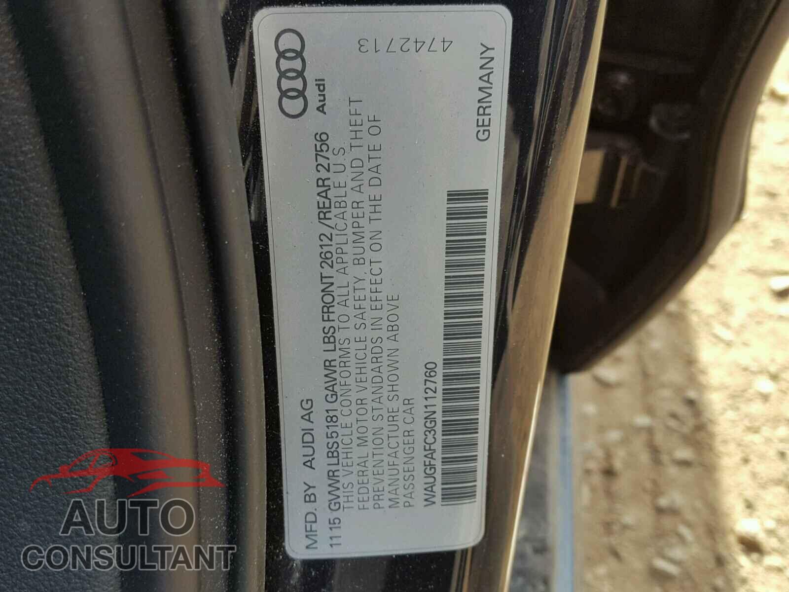 AUDI A6 2016 - WAUGFAFC3GN112760