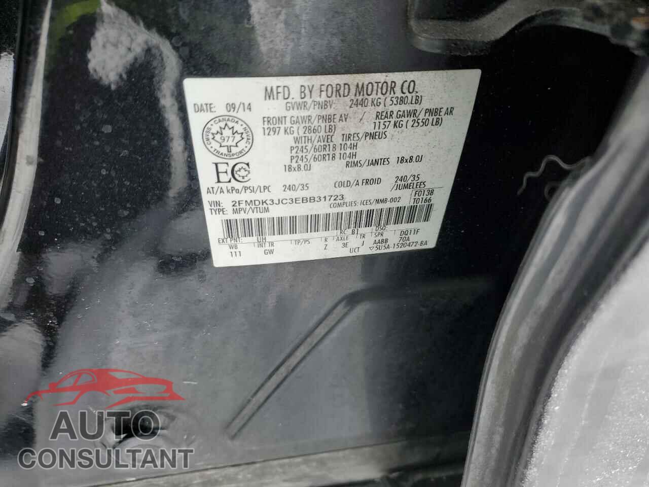 FORD EDGE 2014 - 2FMDK3JC3EBB31723