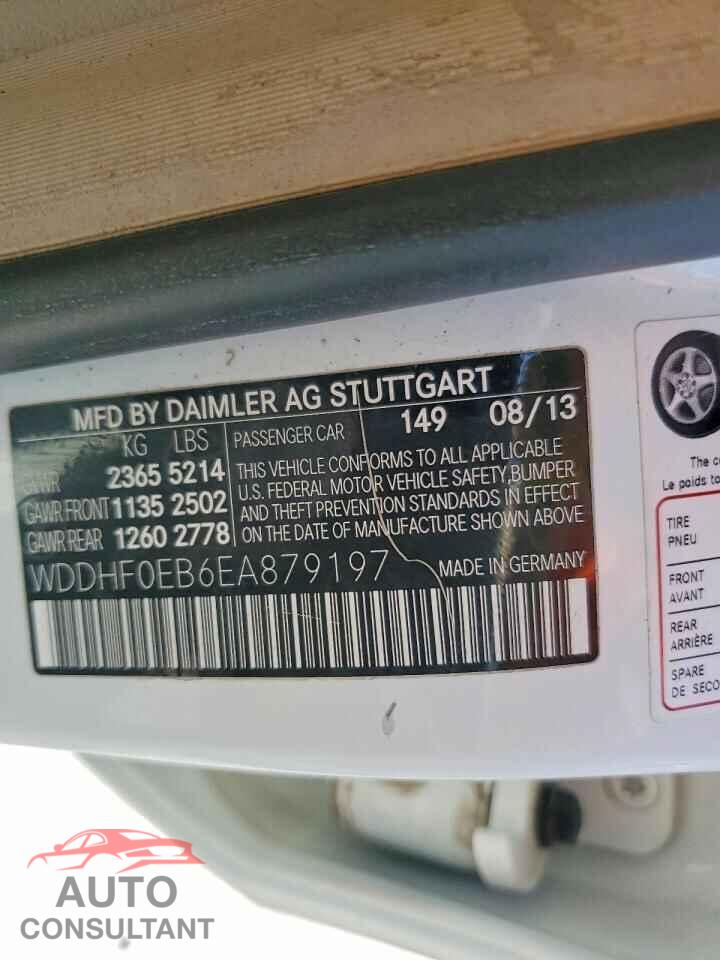 MERCEDES-BENZ E-CLASS 2014 - WDDHF0EB6EA879197