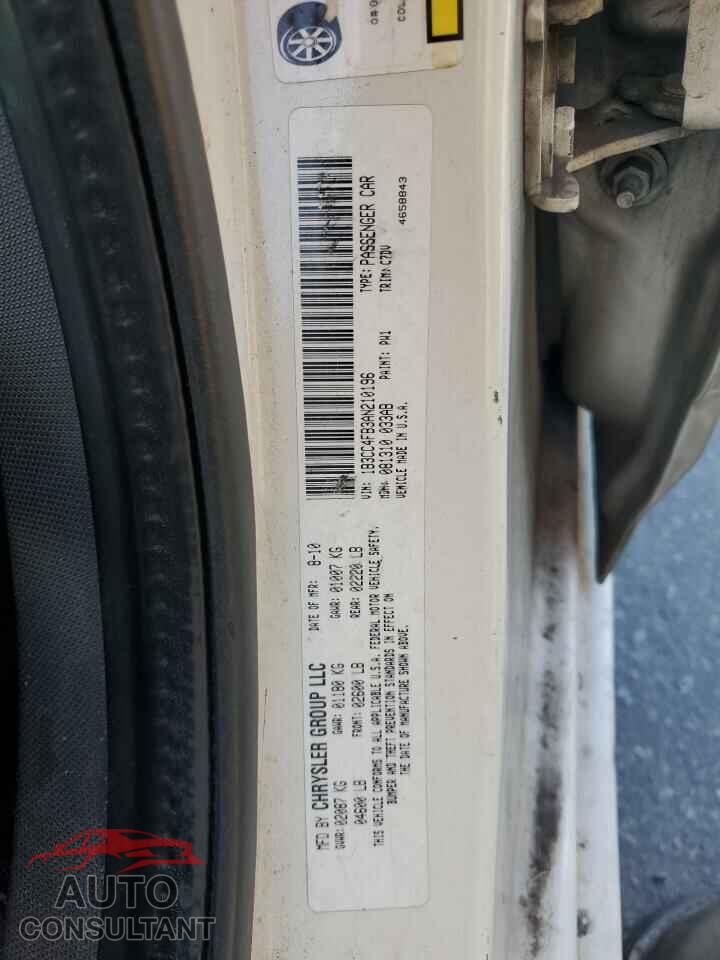 DODGE AVENGER 2010 - 1B3CC4FB3AN210196