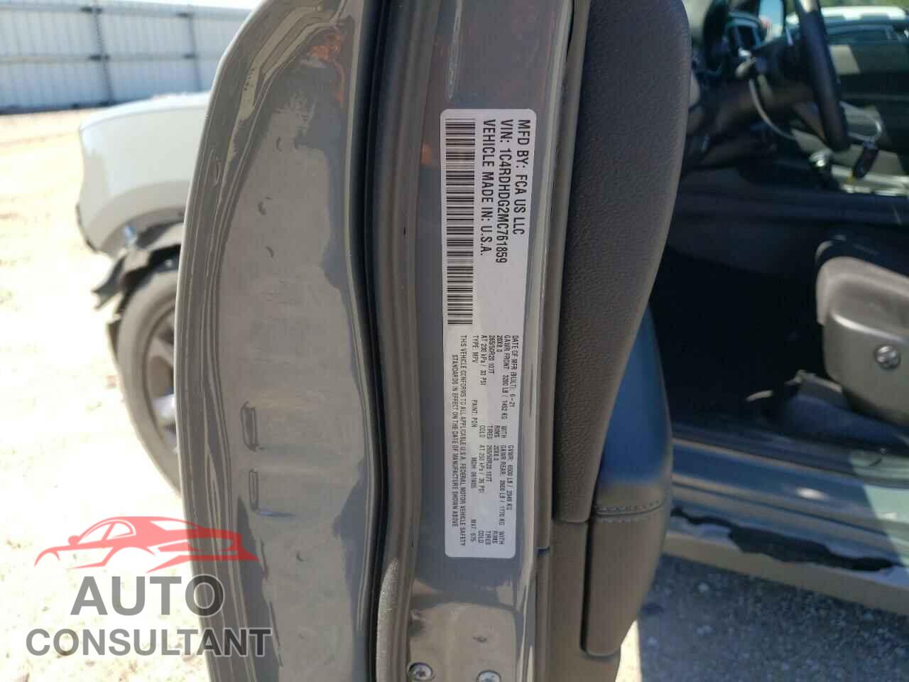 DODGE DURANGO 2021 - 1C4RDHDG2MC761859