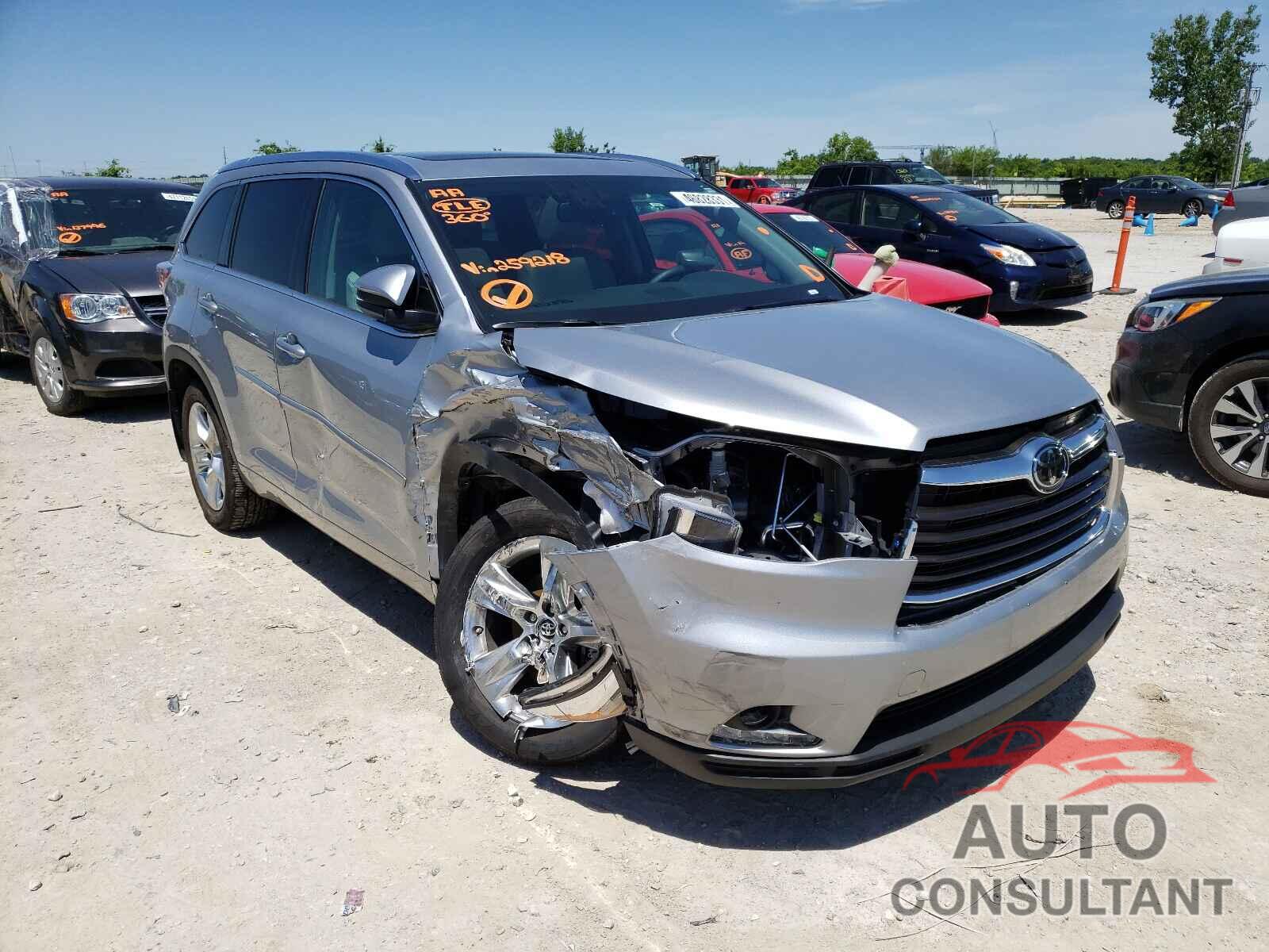 TOYOTA HIGHLANDER 2016 - 5TDDKRFH9GS259218