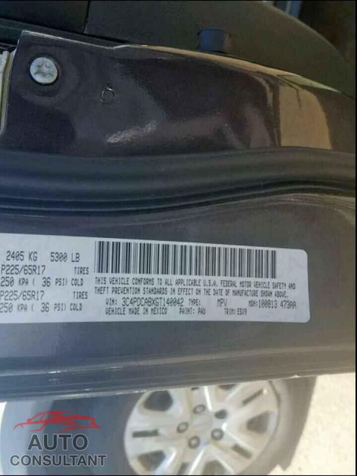 DODGE JOURNEY 2016 - 3C4PDCABXGT140042